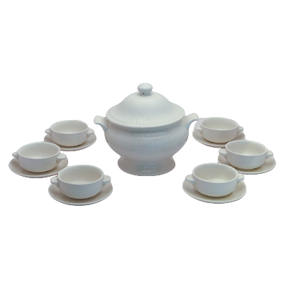 طقم من البورسلين للشوربة