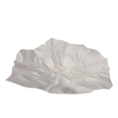 صحن بورسلين للديكور باللون البيج