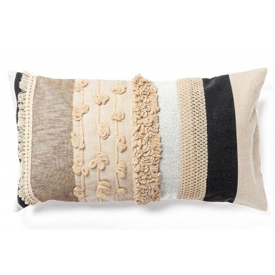 غطاء وسادة مستطيل من القطن تطريز و صناعة يدوية