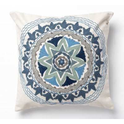 غطاء وسادة مربع من القطن تطريز و صناعة يدوية