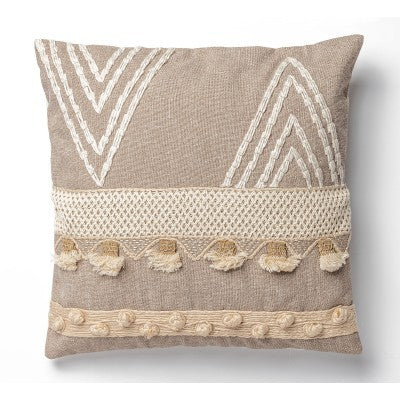 غطاء وسادة مربع من القطن تطريز و صناعة يدوية