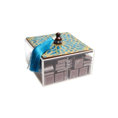 علبة مقسمة إلى أجزاء من الاكريليك 