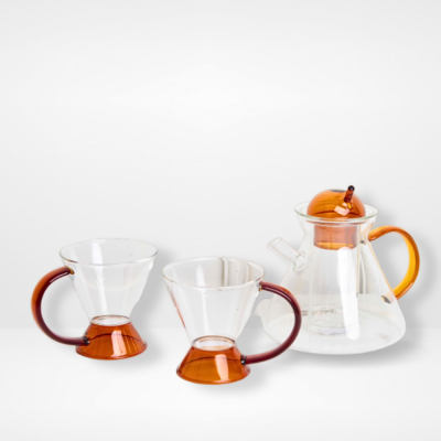 طقم فاخر قوري  مع 2 كوب