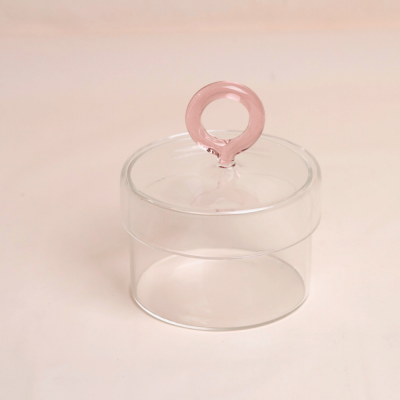 سكرية زجاج  - وردي