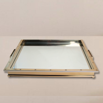 صينية تقديم بمرآة من الستانلس ستيل