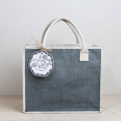 جنطة الجوت - رمادي