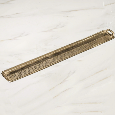 صينية المنيوم طويلة باللون الذهبي