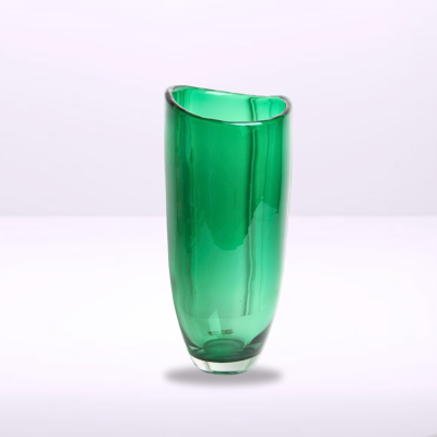 فازة زجاج - خضراء