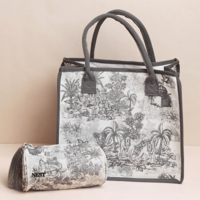 Island Bag with Pouch,Grey