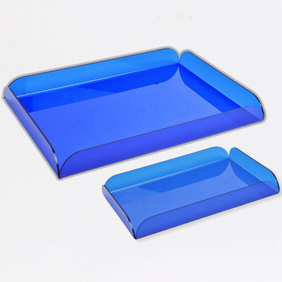 صينية اكريليك مستطيلة -  أزرق