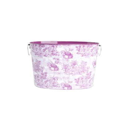 سلة بطبعة الجزيرة  - بنفسجي