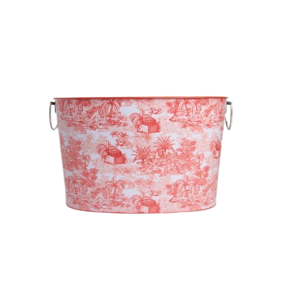 سلة بطبعة الجزيرة - برتقالي