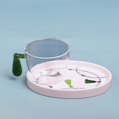 طقم فناجين تركي بتصميم كراكش - أخضر