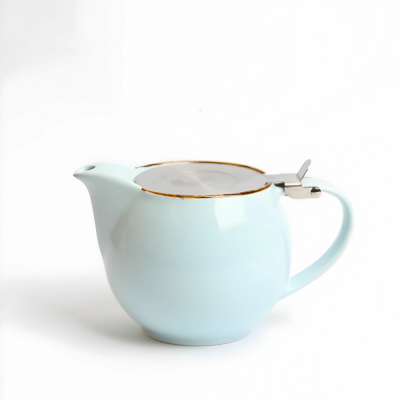 ابريق شاي بورسلين بغطاء استيل