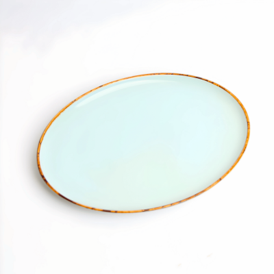 صحن بيضاوي بورسلين - وسط