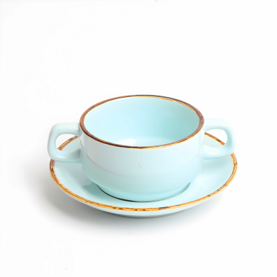 صحن شوربه بمقبض بورسلين