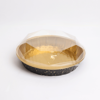 صحن طعام من الألمونيوم فويل للفرن والميكروويف مع غطاء 1500 ملل-6 حبة