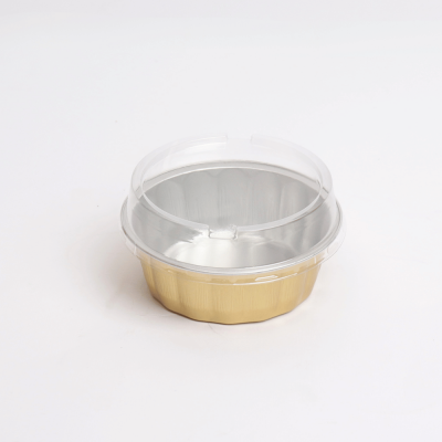 صحن طعام من الألمونيوم فويل للفرن والميكروويف مع غطاء 630ملل-6حبة