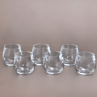كوب شفاف ( ضد الكسر) - 6 قطع