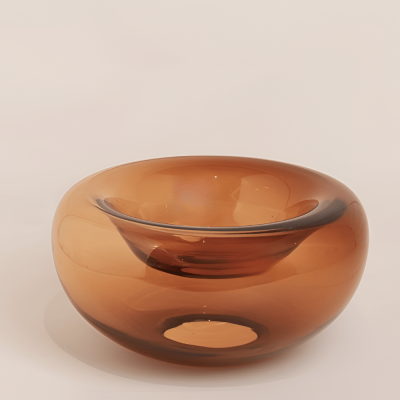 Glass Bowl Amber - Big