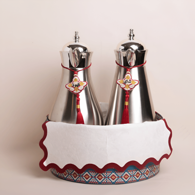 طقم سلة تراثية مع ترمس