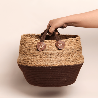 سلة  - بيج / بني (كبيرة).