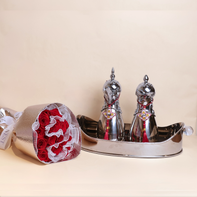 طقم مطارات ميراث مع صينية - هدية أنيقة