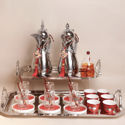 مجموعة القلادة - أحمر