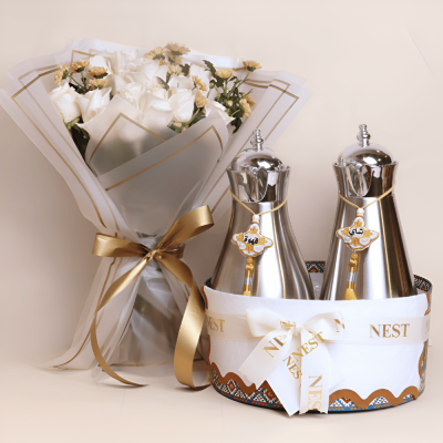 هدية فاخرة - طقم مطارات رويال فضي