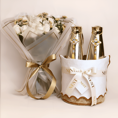 هدية فاخرة - طقم مطارات غزال ذهبي