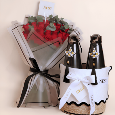 هدية فاخرة - طقم مطارات غزال أسود