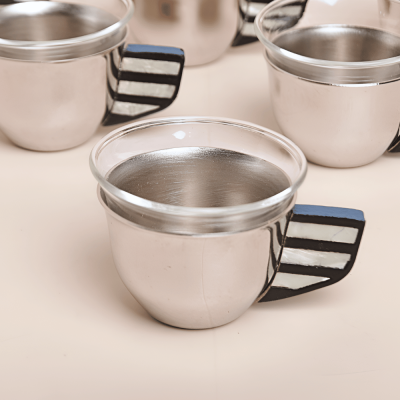 طقم فناجين قهوة عربي 6 قطع - ازرق