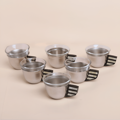 طقم فناجين قهوة عربي 6 قطع - اسود