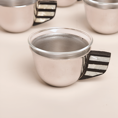 طقم فناجين قهوة عربي 6 قطع - اسود