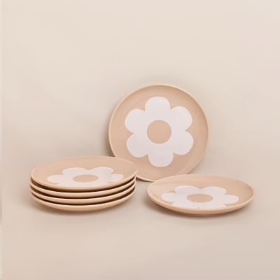 صحن سيراميك بتصميم الورد - صغير