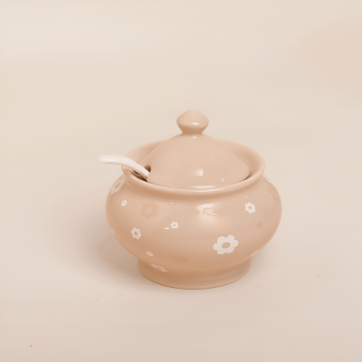 سكرية بتصميم الورد مع ملعقة