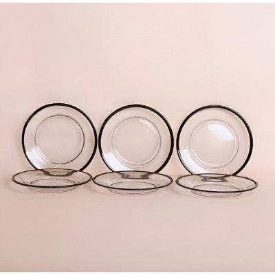 Transparent Plate With Black Line  - small