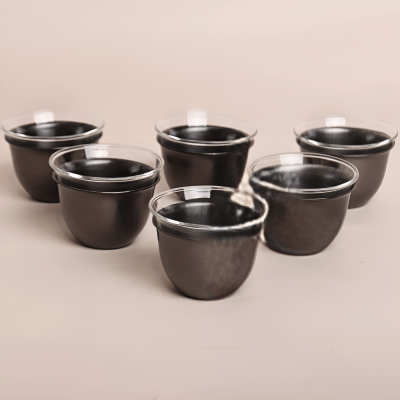 فنجان استانلس استيل - أسود