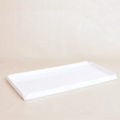 صينية أكريليك طويلة بيضاء - كبيرة