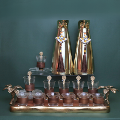 طقم مطارات غزال مع مجموعة (خشبي)