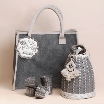 طقم مطارة رزان - رمادي