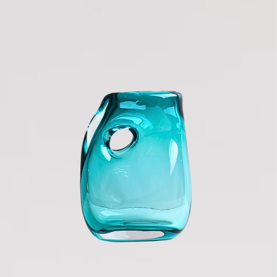 مزهرية زجاجية - تركواز