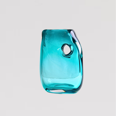 مزهرية زجاجية - تركواز