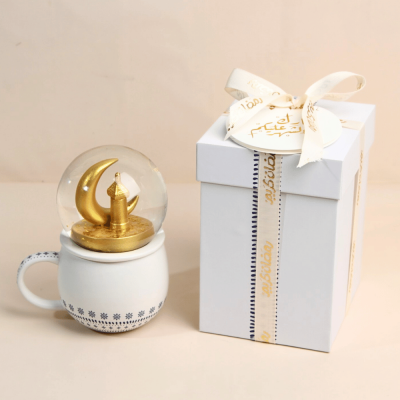 كوب كريستالي بتصميم رمضاني - ذهبي