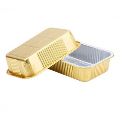 صحن طعام من الألمونيوم فويل للفرن والميكروويف مع غطاء 750 ملل-6حبة