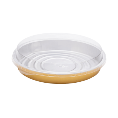 صحن طعام من الألمونيوم فويل للفرن والميكروويف مع غطاء 580 ملل-6 حبة