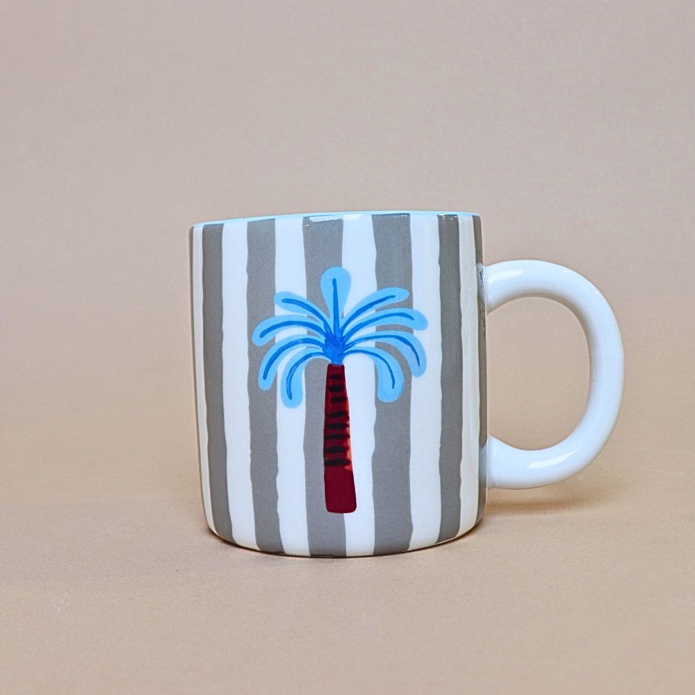 كوب مخطط – 300 مل– رمادي