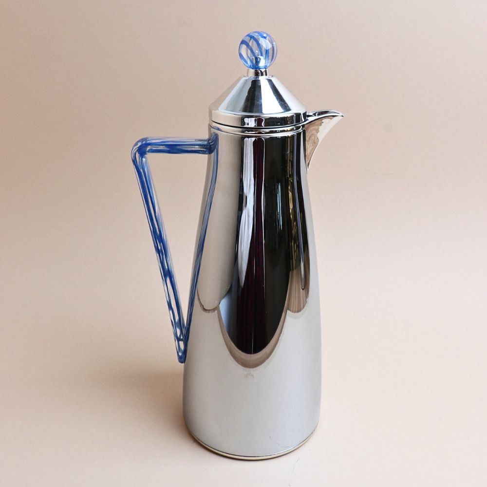 Wavy Stainless Steel Tea Thermos - 1 L - Blue
