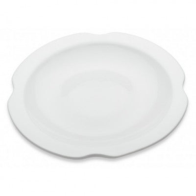 صحن بورسلان أبيض  لتقديم  الفاكهة والحلويات