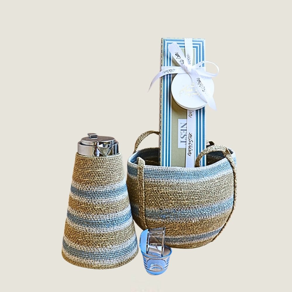 Ramadan combo small basket  gift set - Blue